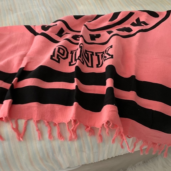 Pink and Black Striped Blanket - Picture 1 of 3